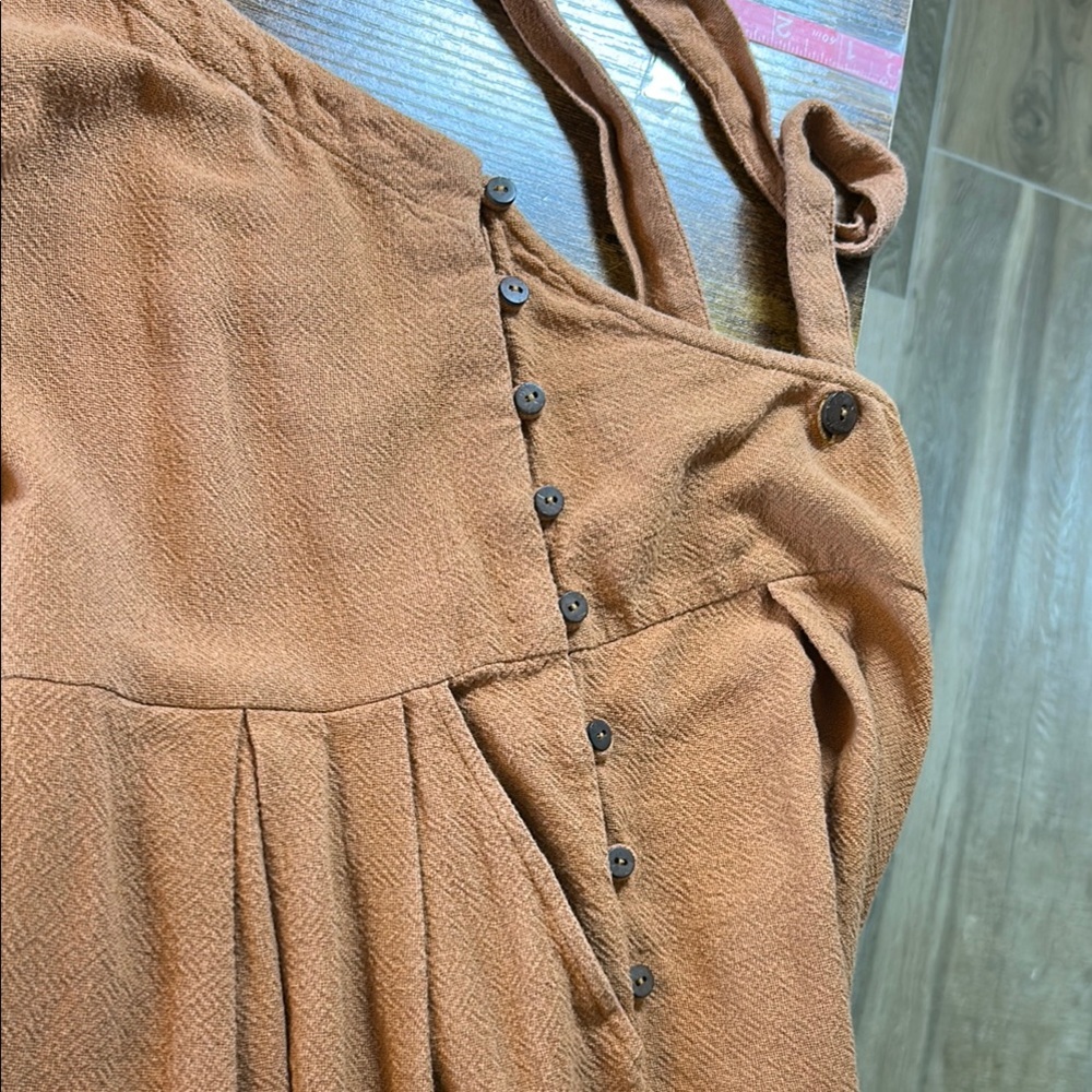 Free People Moonrise Romper XS Rust Color Women's Wide Leg - Picture 13 of 15